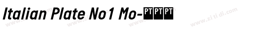 Italian Plate No1 Mo字体转换